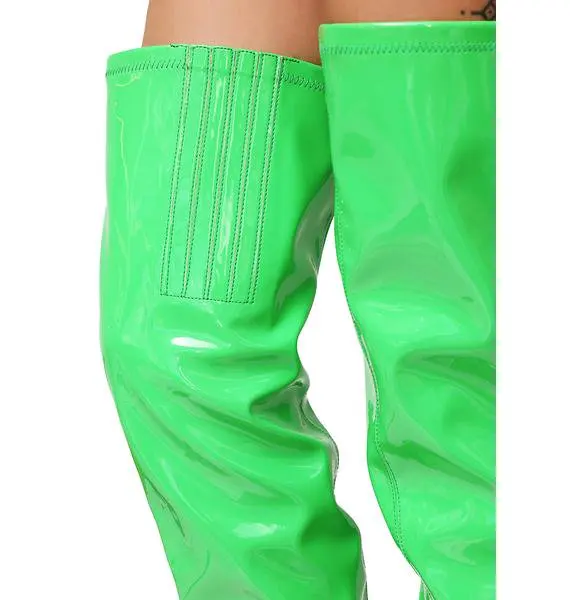 ARQA/популярные модные однотонные Женские Сапоги выше колена высокие сапоги из лакированной кожи на высоком каблуке женские высокие сапоги-трубы