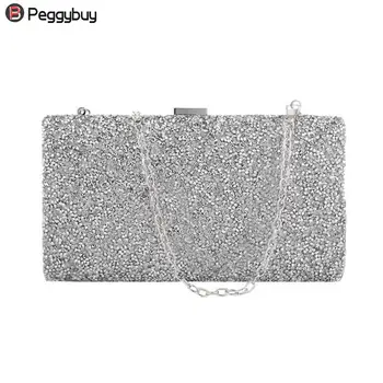 

Fashion Women Evening Bag Party Women Girls Wedding Banquet Glitter Rhinestone Crystal Handbag Chain Shoulder Bag