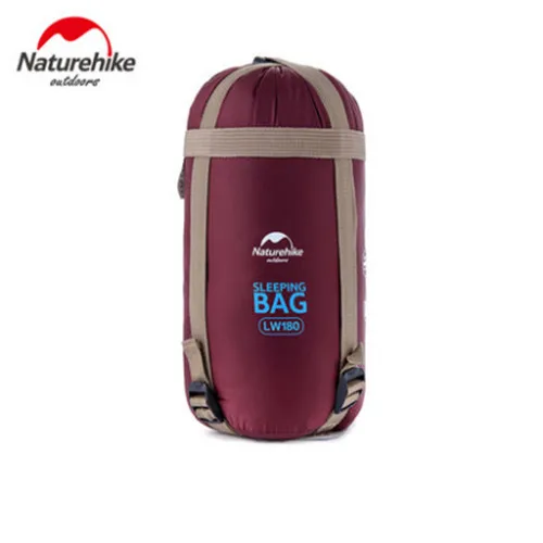 Wine Red Naturehike 75x29,5 ''Мини Открытый Сверхлегкий конверт спальный мешок ультра-маленький размер для кемпинга пешего туризма альпинизма NH15S003-D - Цвет: Wine Red