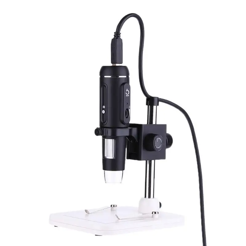 

USB digital microscope camera led electronic electron Endoscope 1000X glasses magnifier Magnifying Glasses Desk Loupe Black