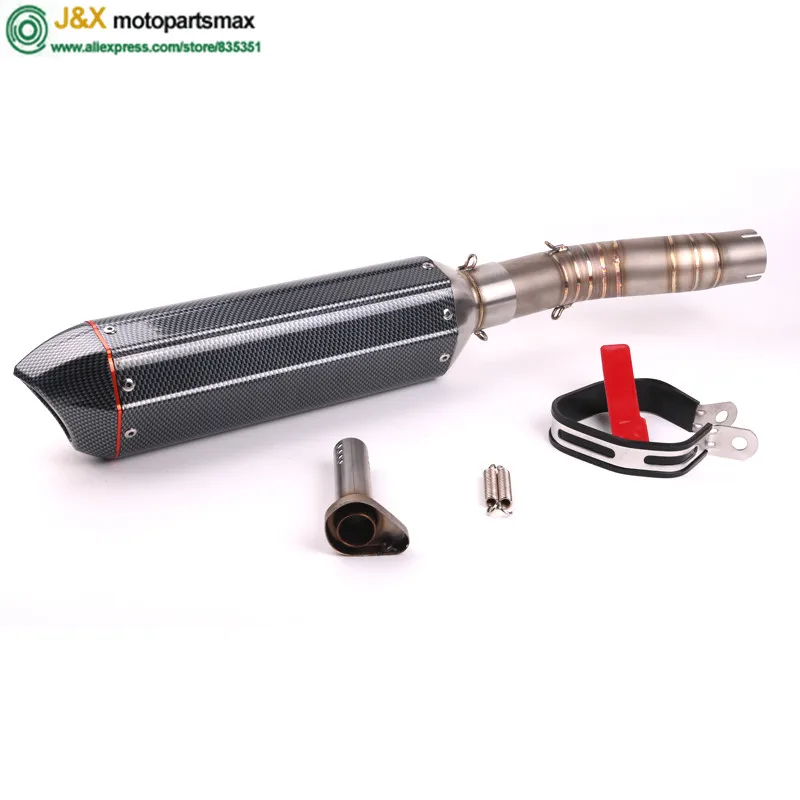 GSXR1000 motorcycle exhaust contact middle pipe + muffler full system