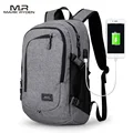 MR Computer Laptop Backpack for 15-16 inches USB Charging Men's Large Capacity Travel Bag  for Teenagers Waterproof Backpack