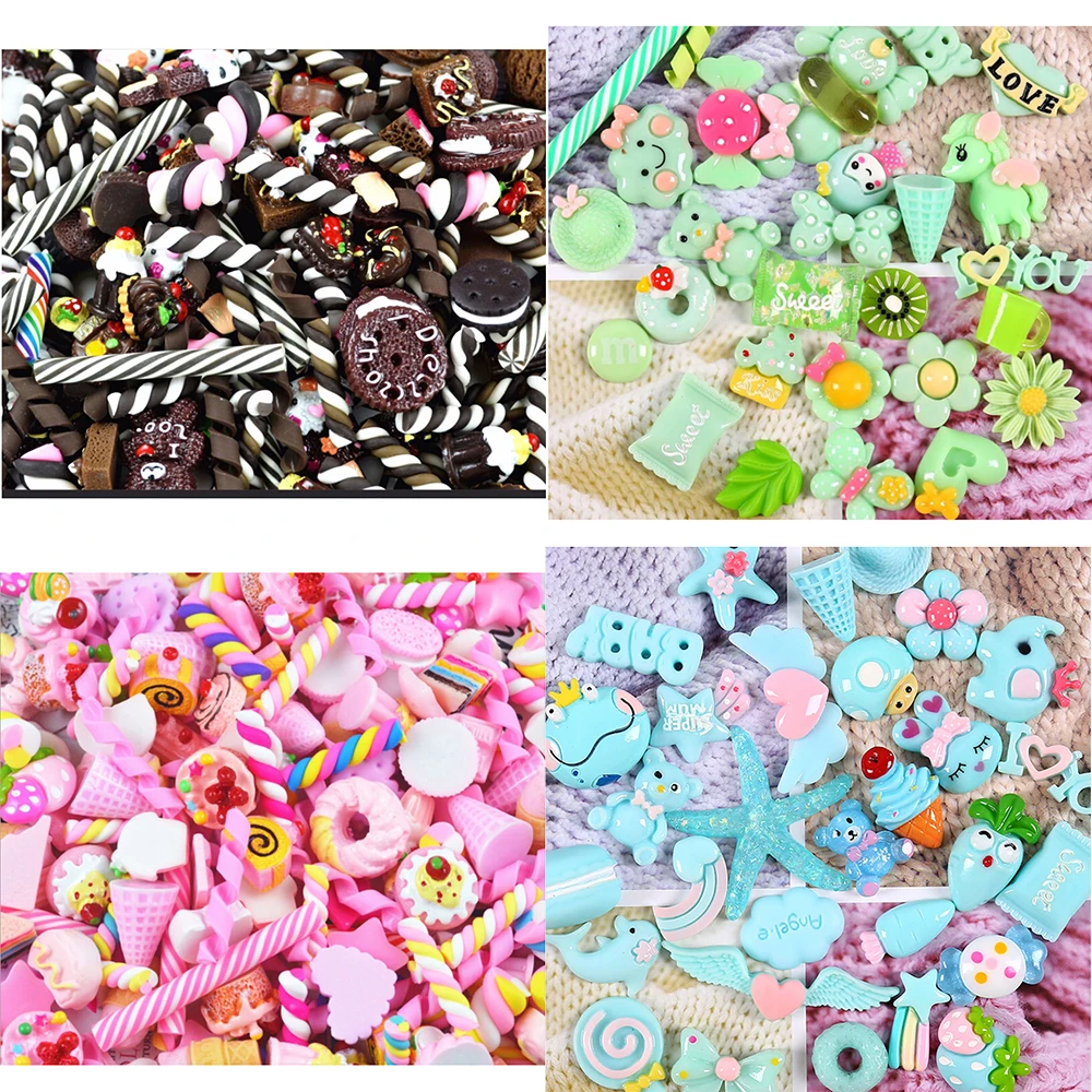 

Creative DIY Scrapbooking Phone Case Stationery Box Decorative Crafts Cute Miniature Artificial Fake Food Resin