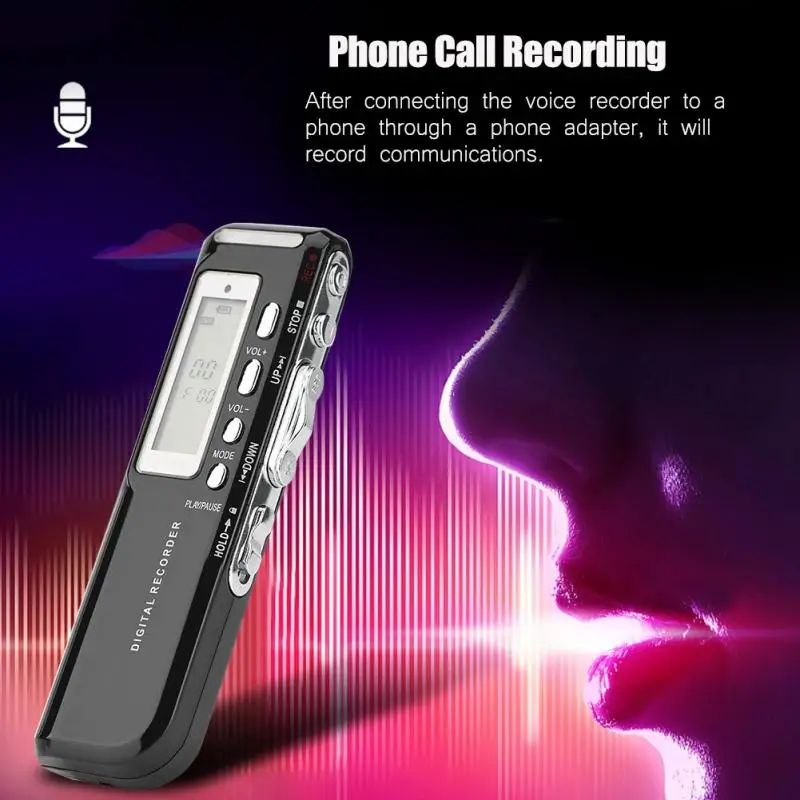 

Digital Voice Recorder Pen Multi-language 8GB Memory Auto Recording Mini Audio Recorder Phone Call Recording