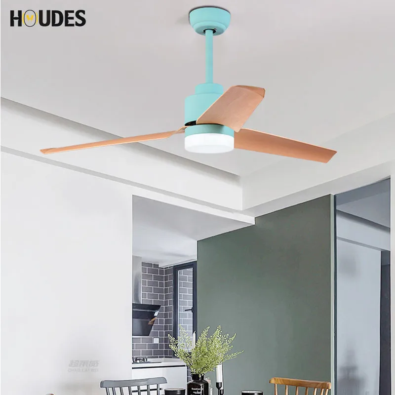 Modern Colorful Ceiling Fan 51 Inch 12w Led Fan For Living Room