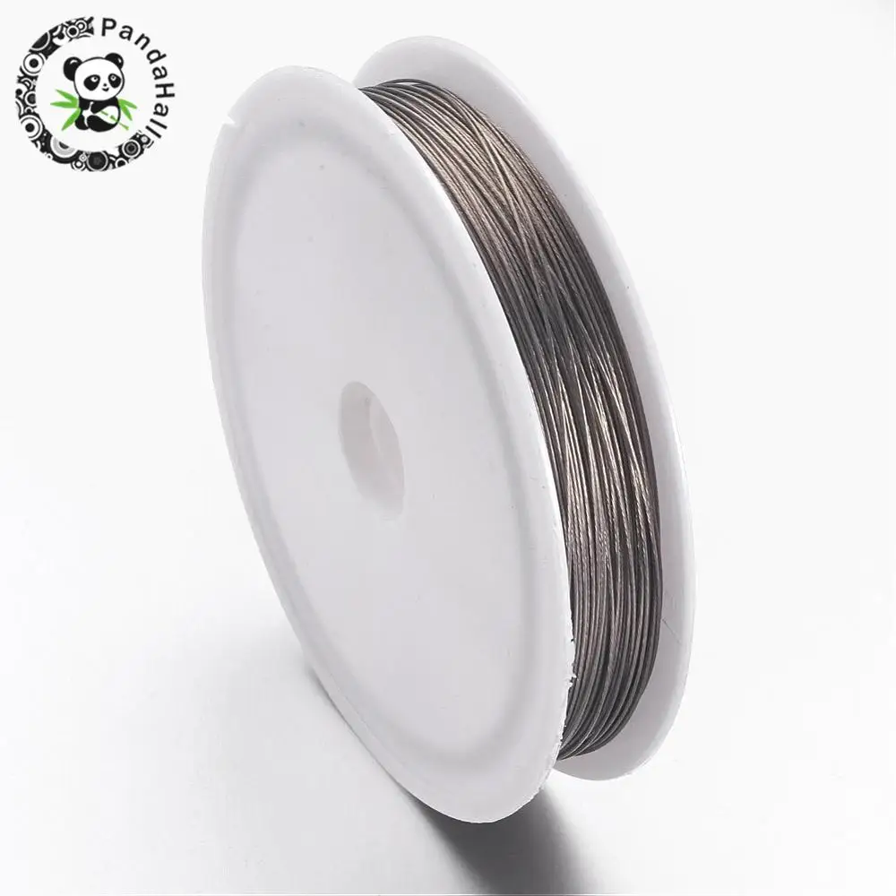 

10rolls 0.45mm Tiger Tail Wire Spool, Stainless Wire Chain for Jewelry Making DIY Bracelet Necklace Light Grey about 50m/roll