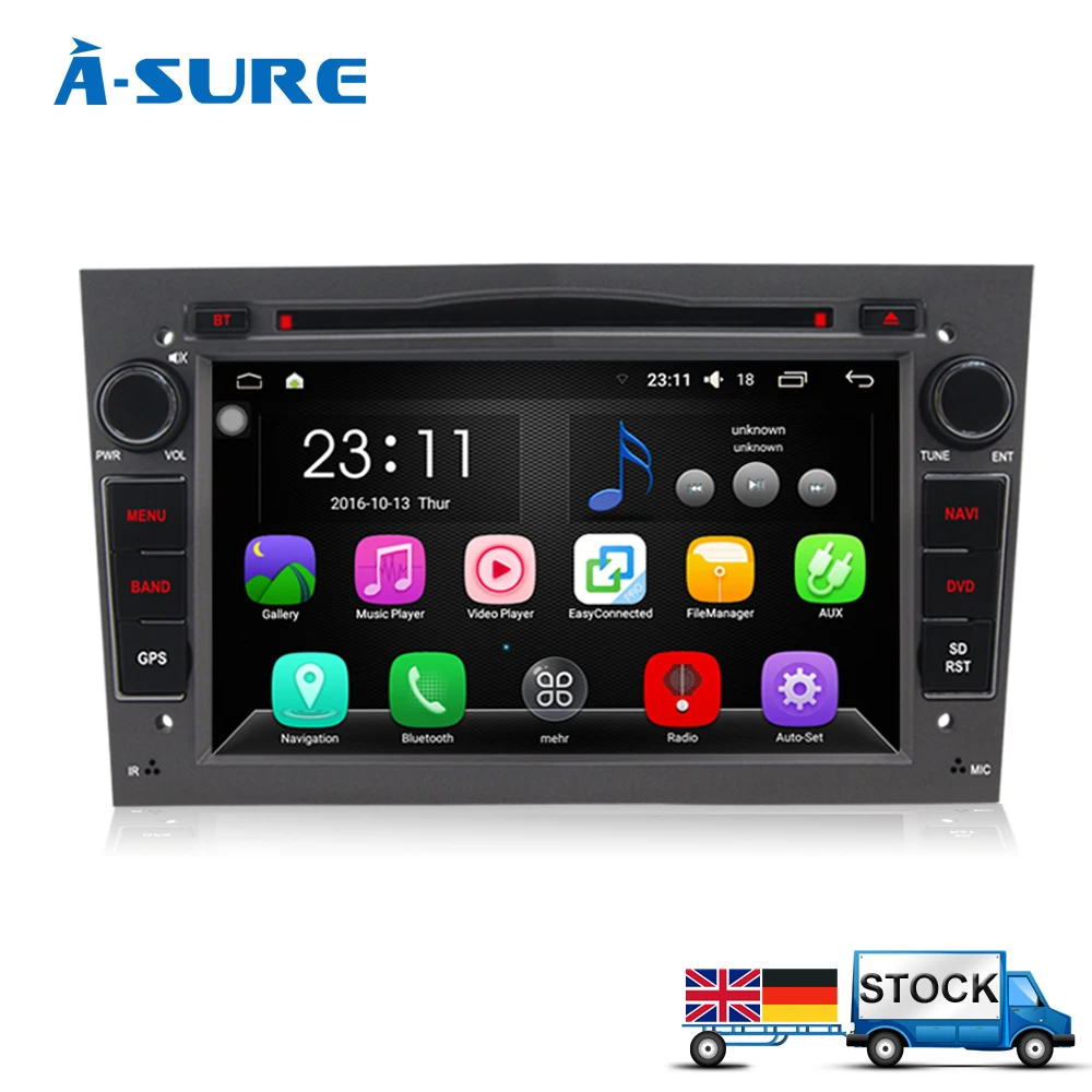 

A-Sure 2 Din Android Auto Radio GPS GPS DVD Radio Player Navigation for OPEL Astra H Corsa Vivaro Meriva Zafira B Omega Tigra