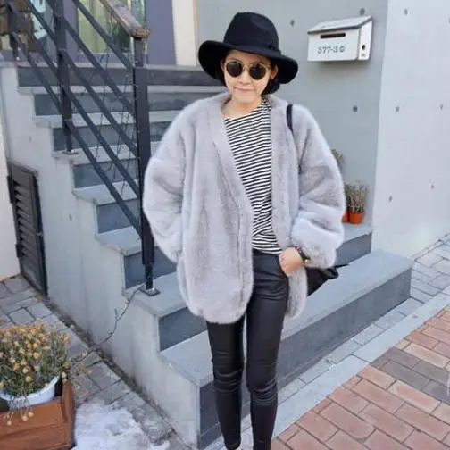 Artificielle De Clobee 2018 D'hiver Q988 Taille Manteau Fourrure Veste Faux Femme Outwear La Chaud Femmes Plus tww0yrAq