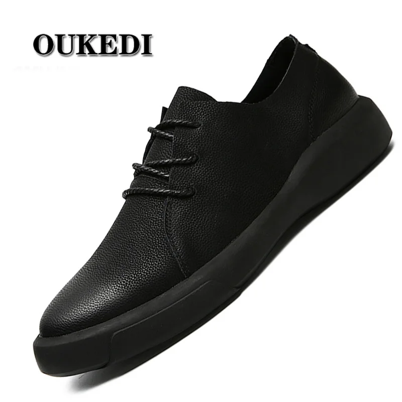 

Genuine Leather Shoes Men Leather Sneakers Flats Design Style Men Shoes Loafers Lace Up Walking Casual Shoes Men Big Size 37-47