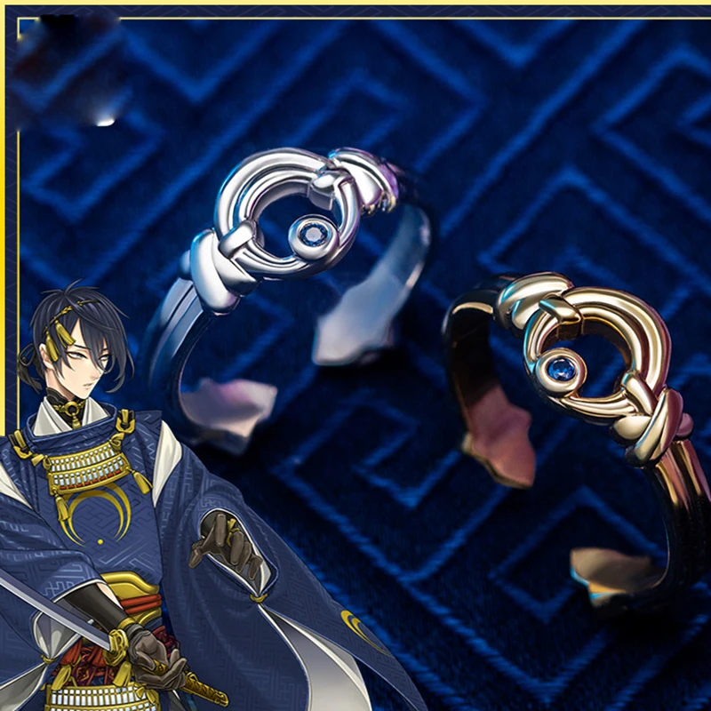 

Touken Ranbu Online Ring 925 Sterling Silver Jewelry Sword Dance Nakigitsune Rings Adjustable Christmas Gift for Lovers Couples