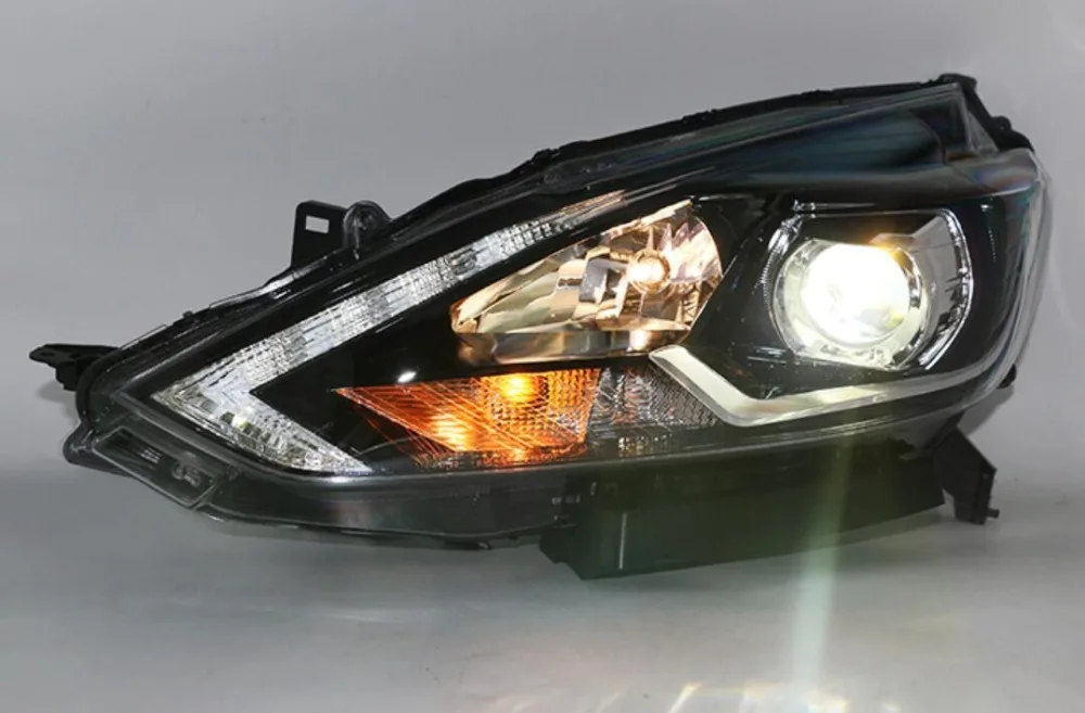 Светодиодный головной светильник s для Nissan sylphy- Автомобильный светодиодный светильник s двойной ксеноновый Объектив Автомобильные аксессуары дневные ходовые огни противотуманный светильник