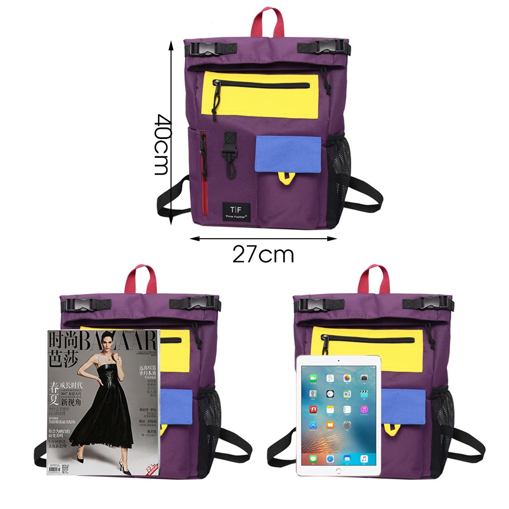 Ttou النساء حقيبة السفر عارضة أزياء قماش حقيبة المدرسة بألواح للمراهقين الإناث daypack لل محمول Ttou النساء حقيبة السفر عارضة أزياء قماش حقيبة المدرسة بألواح للمراهقين الإناث daypack لل محمول