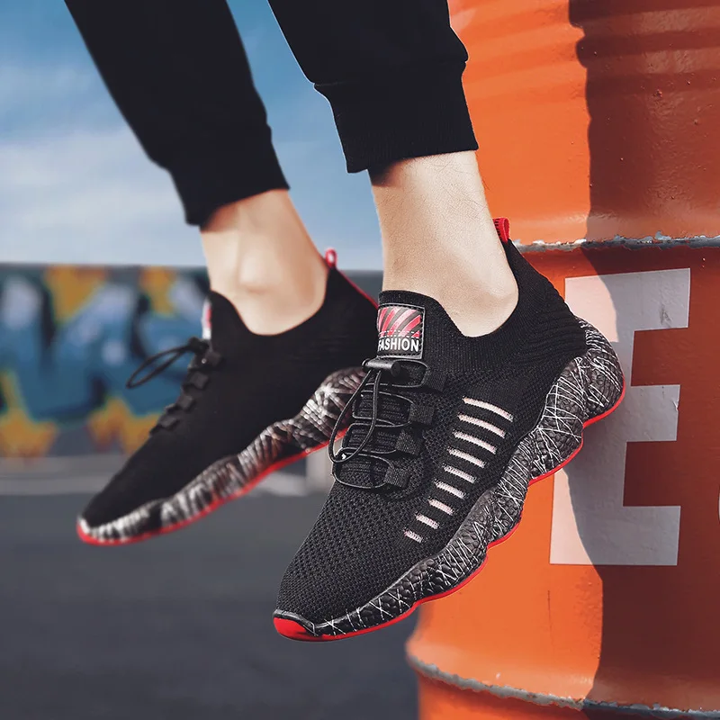 Coconut Shoe 2019 Ventilation Sneakers Set Foot Flying Socks All-match Mens Shoes Casual Leisure Time Run Shoe Scarpe Sneaker