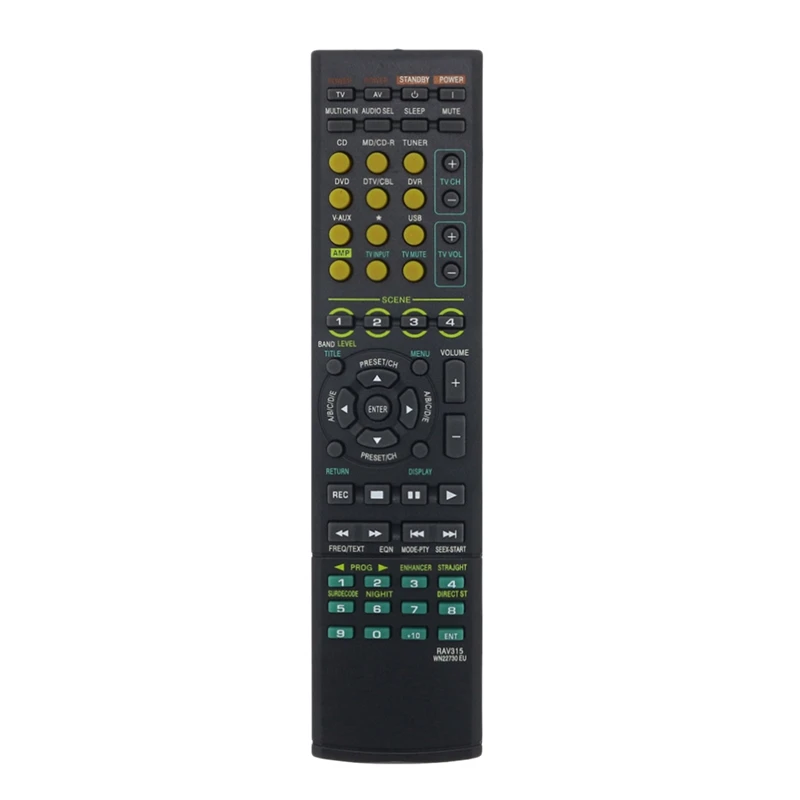 

New Replacement Remote Control Rav315 For Yamaha Htr6040G Wk22730Eu Rx-V461 Htr-6050 Rx-V650 Home Audio