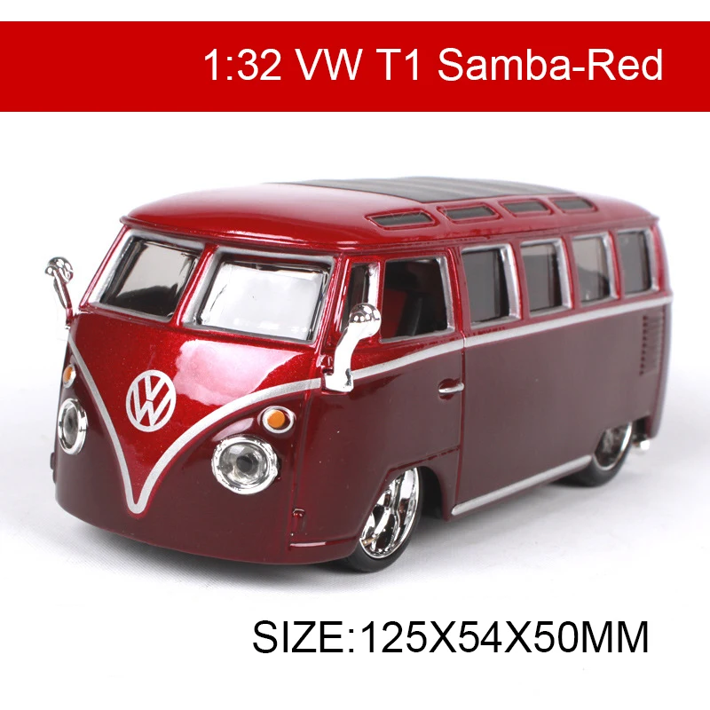 Bburago 1:32 литая под давлением модель автомобиля VW T1 Samba Van классические автомобили автомобиль играть коллекционные модели спортивных автомобилей игрушки для коллекции подарков