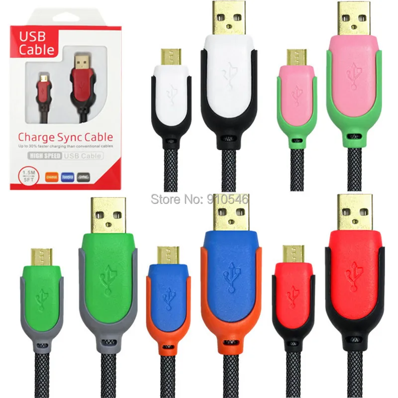 imágenes para 100 unids línea de Cable 1.2 M los 5FT Micro USB Trenzado De Malla De Acero de malla de acero V8 Cable de Carga de Sincronización de Datos Para Samsung S3 S4 S6 Para htc LG imágenes para 100 unids línea de Cable 1.2 M los 5FT Micro USB Trenzado De Malla De Acero de malla de acero V8 Cable de Carga de Sincronización de Datos Para Samsung S3 S4 S6 Para htc LG