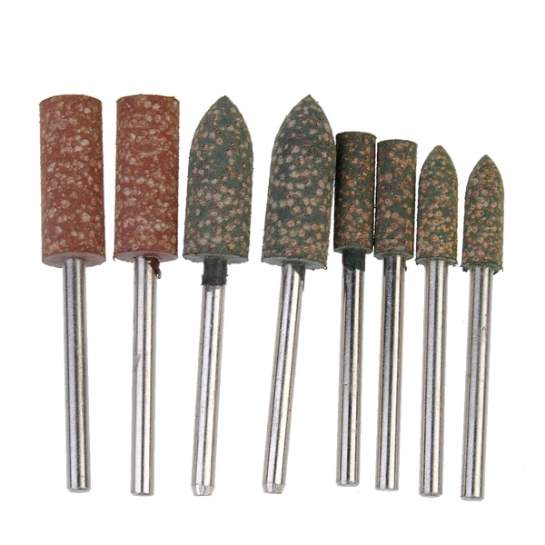 8pcs Shank Rubber Grinder Abrasive Tools for Dremel Rotary Tools Set