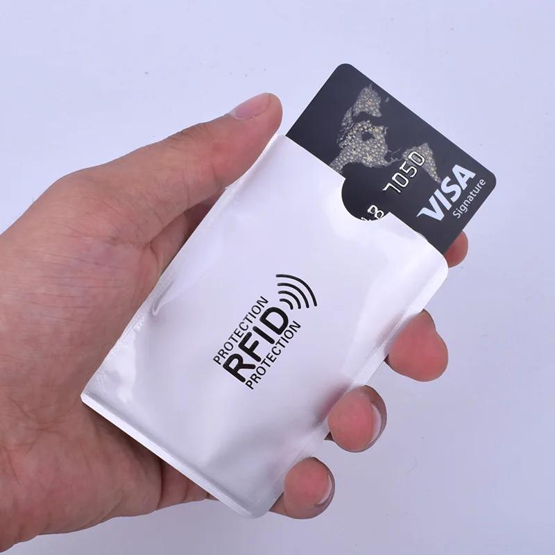 Алюминиевый защитный чехол для карт с защитой от пиратства, Rfid чехол для NFC/RFID, блокирующий считыватель, блокирующий банк, Бесконтактный чехол для кредитных карт