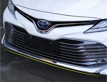 

ABS Chrome Front Bumper Protector Guard Lid Fog Cover Molding Cover Trim For 18 Toyota Camry 2018 2019