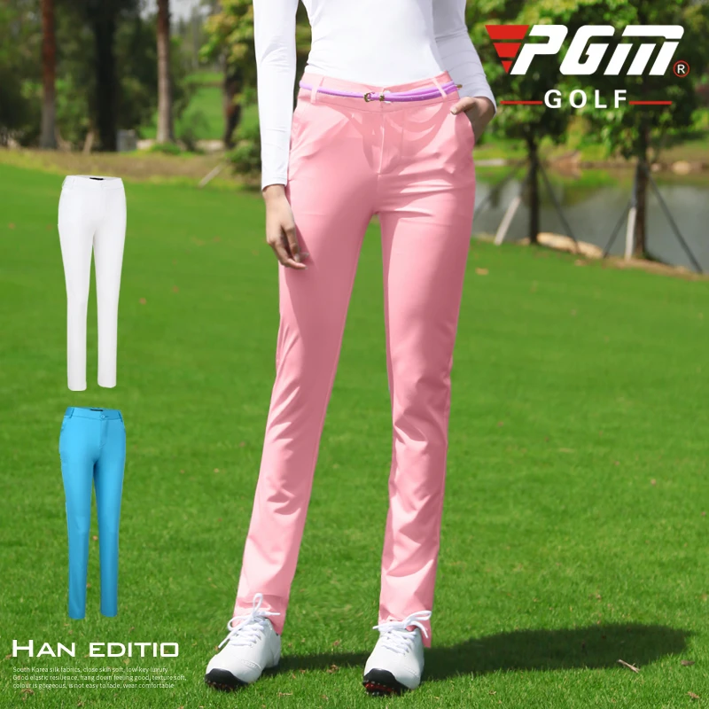 Pgm Golf Pants For Women Quick-Dry Breathable Full Length Trousers Hight Elasticity Fashion Golf Pants Sports Clothing AA51869 Pgm Golf Pants For Women Quick-Dry Breathable Full Length Trousers Hight Elasticity Fashion Golf Pants Sports Clothing AA51869