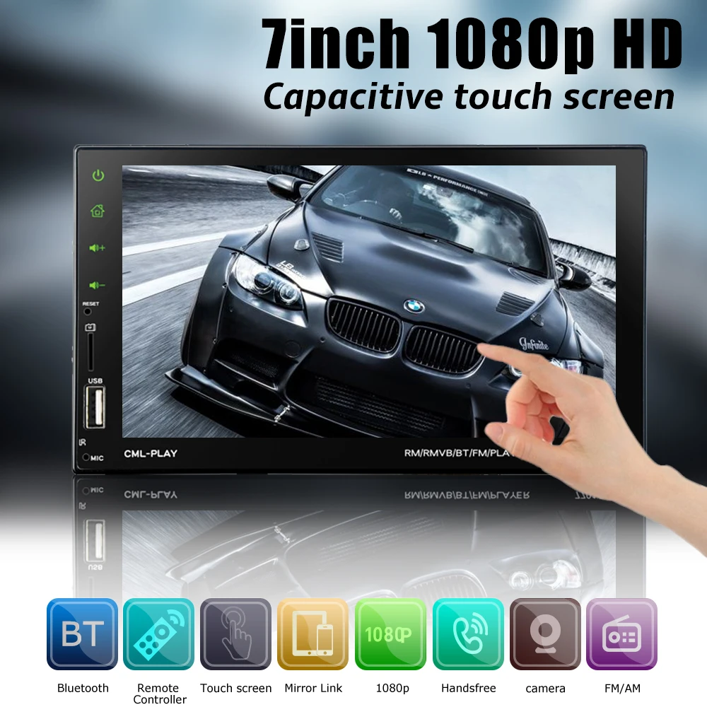 

2 Din Car Audio 7" Touch Screen Autoradio Car MP5 Player Car Radio Stereo FM RDS BT Remote Control Support Rear View Camera