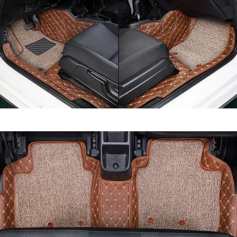 Lsrtw2017 волокно Кожаный Автомобильный внутренний коврик для honda fit - Название цвета: brown 1