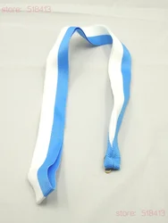 Rubans de gymnastique unisexes bleus et blancs, liés avec des médailles, ruban de Curling de haute qualité, Top à la mode, offre spéciale 2021 