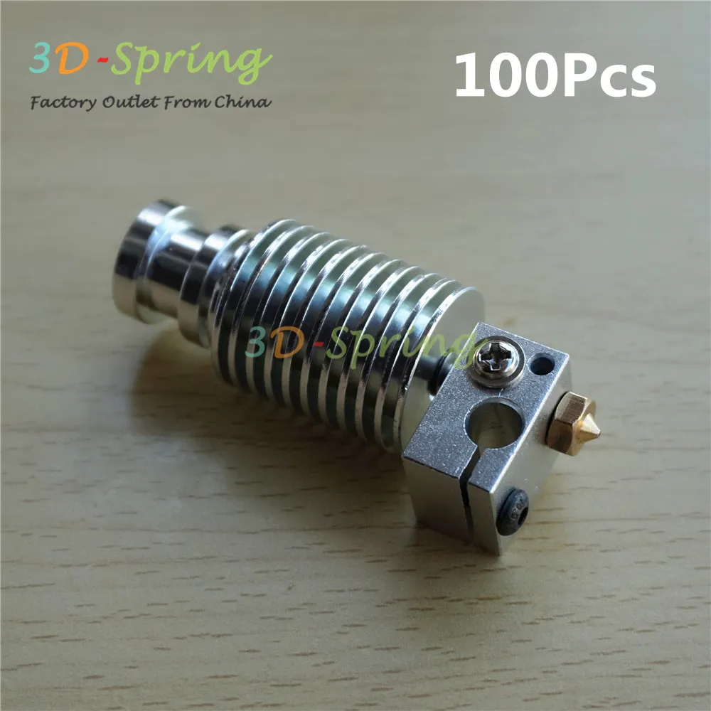 

100Pcs E3D V6 Short range Nozzle Kits 1.75mm 3mm Short Distance with Teflon Heating Print Head Extruder Head Heating blockNozzle