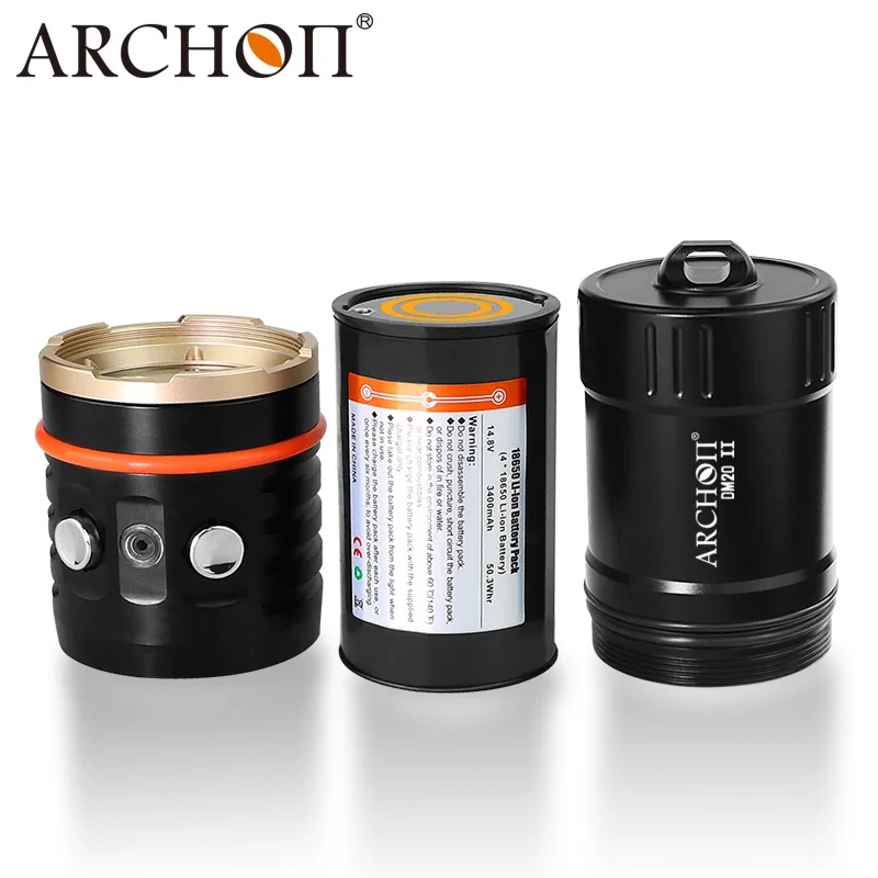 Светодиодный фонарик Archon DM20II/WM26II COB CRI95 для дайвинга 6000 люмен подводный видео