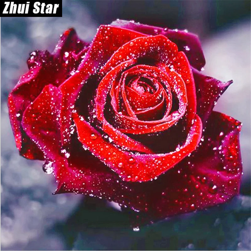 

Full Square Diamond 5D DIY Diamond Painting "beautiful roses" Embroidery Cross Stitch Rhinestone Mosaic Painting Home Decor