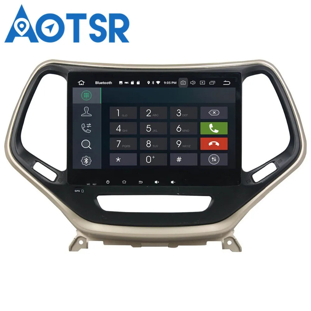 Sale Android 8.0 4GB 32 GB Car GPS navigation Car No DVD player For JEEP Cherokee 2014-2018 multimedia radio tape recorder head unit 2