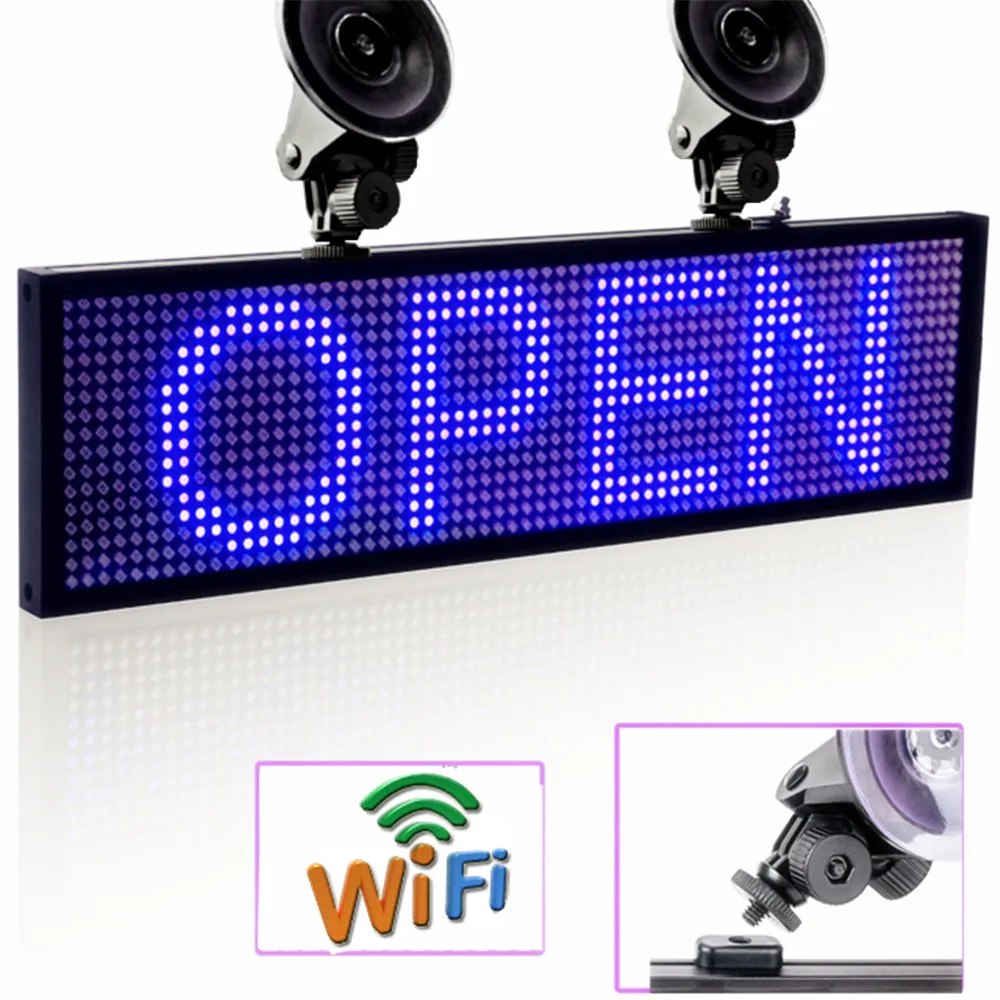 

12V P5mm 64*16 Pixels SMD Wifi CAR Window Sucker LED Signage Programmable Scroll Display Panel for Taxi Uber Business