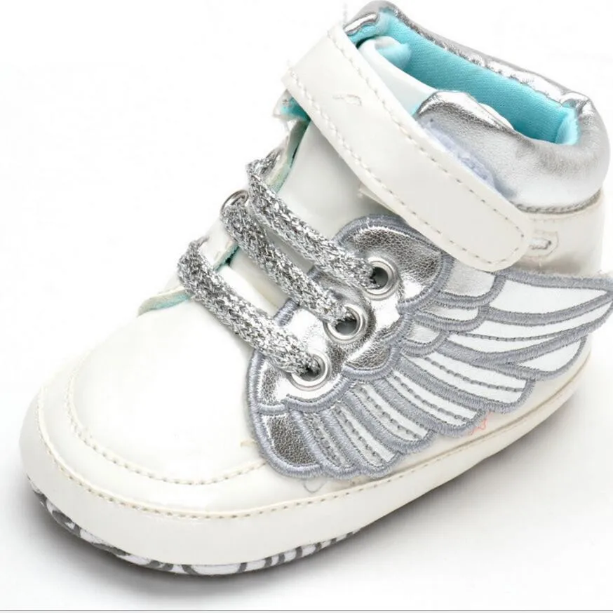 New Arrival Little Boy&Girl Baby Shoes PU Leather wing Breathable Toddler First Walkers Crib Shoes for 0-18 month