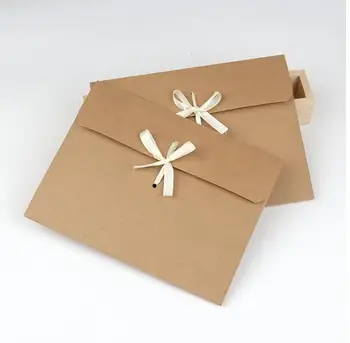 

10pcs kraft paper envelope shape gift box Silk Scarf Package Boxes Paper Packaging Scarves Boxes Wedding Birthday Gift Package