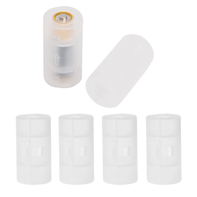 

Battery Storage Box Translucent AA To C Size Cell Battery Converter Adaptor Holder Case Shell Cover Battery Converter