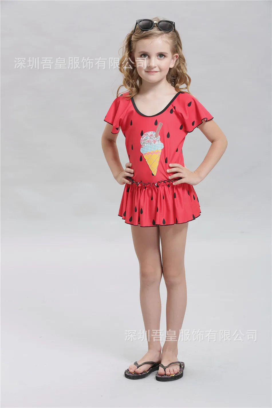 Good Quality Top Bikini 2016 Swimsuit One Piece Swimwear Girls Children Bathing Suit Kids Swimming Suit
