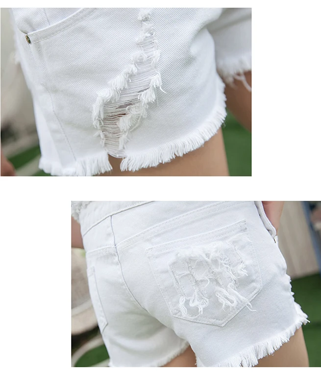 HCYO Hot Fashion Clothes Women Cotton Denim Playsuits White Loose Overalls Back Hole Rompers Loose Casual Female Short Tracksuit (6)