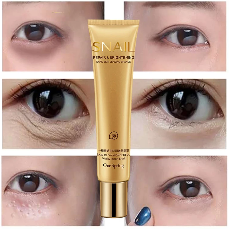 Eye Cream Snail Essence Repair Eye Serum Whitening Moisturizing Anti ...