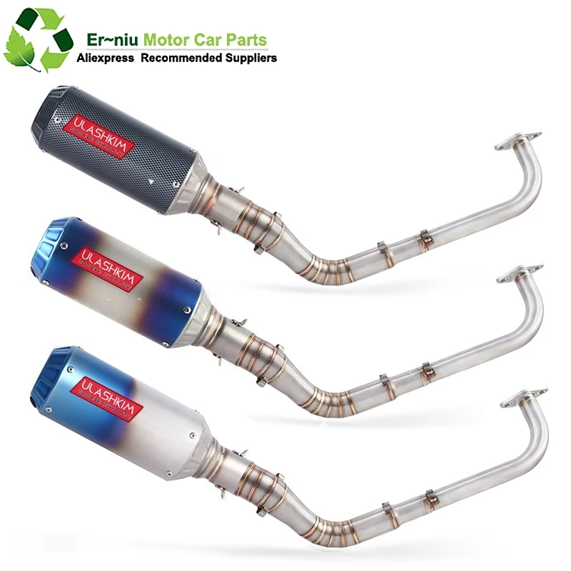 

Modified Front Middle Link Pipe Scooter Exhaust Muffler Escape Full System Slip-On For yamaha NMAX155 NMAX 155 2015-2017