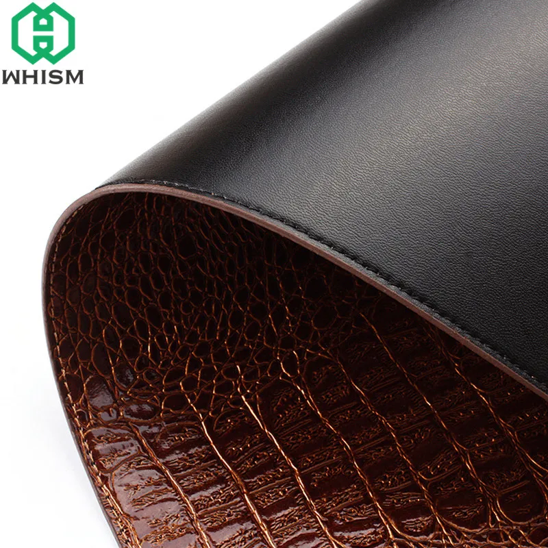 WHISM 45x30cm Crocodile Kitchen Table Mat PU Leather Place Mat Drink Coaster Insulation Pad Table Mats for Dining Table Placemat