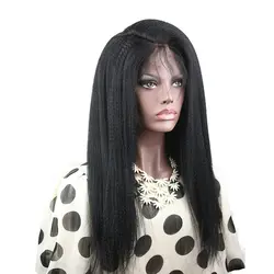 Eseewigs Intalian яки прямые синтетические волосы на кружеве натуральные волосы Искусственные парики для черный для женщин странный прямо Glueless