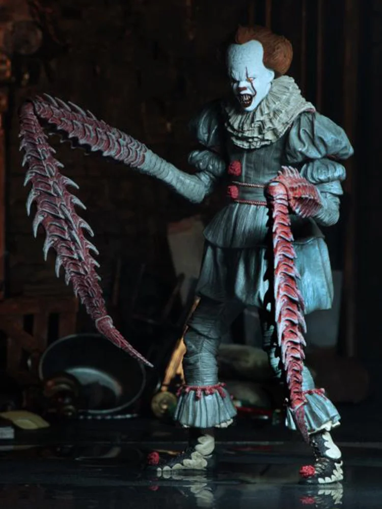 NECA Stephen King's It Ultimate Pennywise фигурка из ПВХ 4 головы светодиодный коллекционный