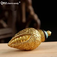 Can Open High Quality Pure Copper Tibet Spiritual Ga uri Box Conch Pendants Necklaces Urn stupa Keepsake Nipal Buddhism Jewelry 1