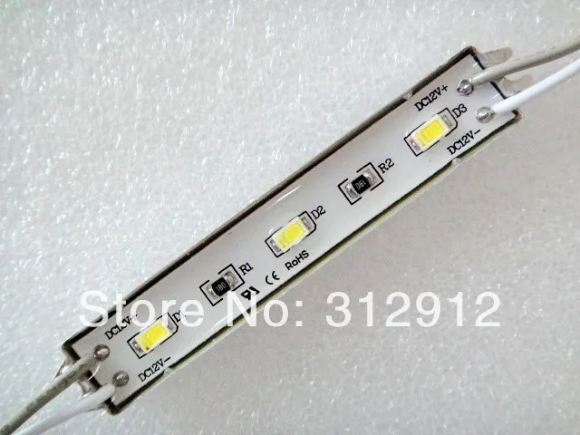 20 шт. 5730 SMD СВЕТОДИОДНЫЙ модуль высокая яркость 1 2 Вт IP65 DC12V 120-150лм Размер: 75 мм * 12