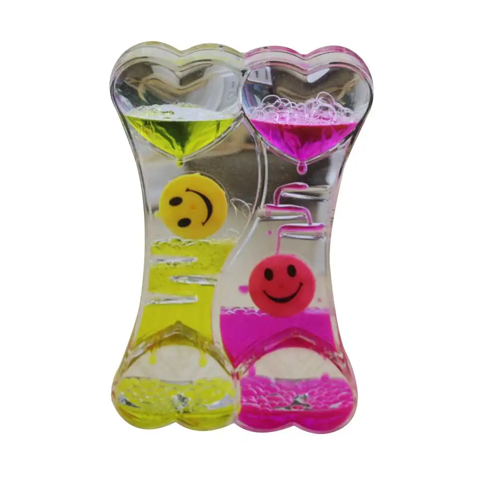 1 шт. жидкое часовое стекло es динамическое прозрачное масло капля таймер часовое стекло украшение для дома WXV распродажа - Цвет: Smiley face