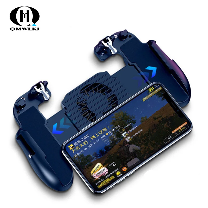

Pubg Controller Gamepad Pubg Mobile Trigger L1R1 Shooter Joystick Metal Trigger Buttons with Cooling fan cooler For Phone