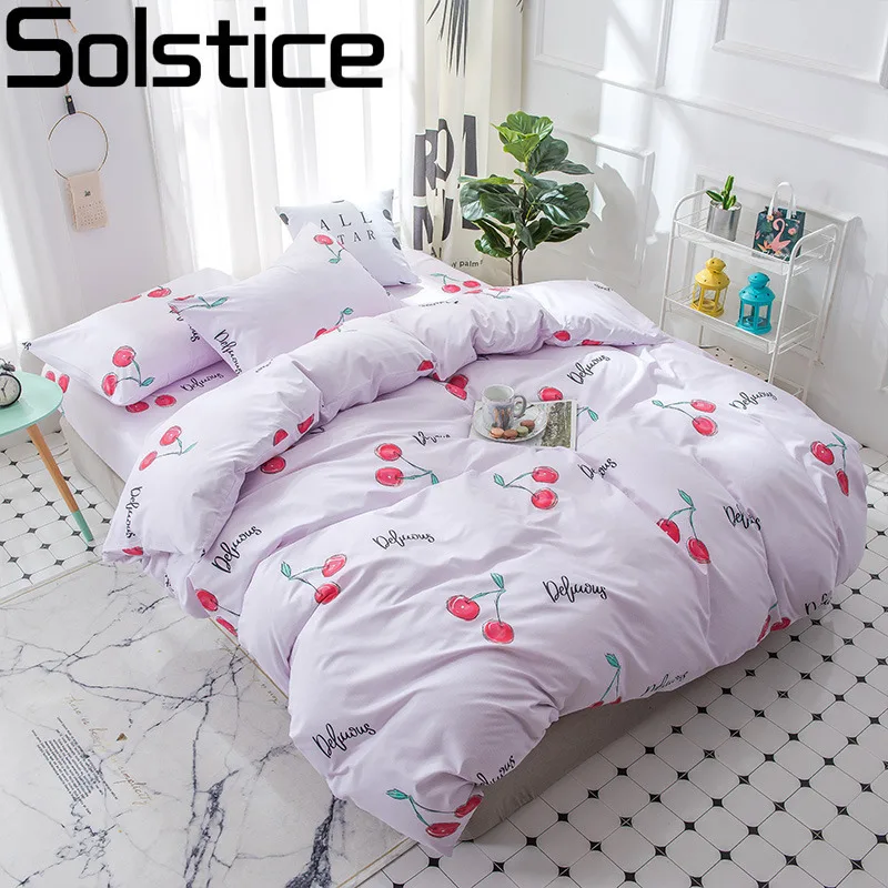 Solstice Home Textile Light Purple Duvet Cover Set Pillowcase Bed