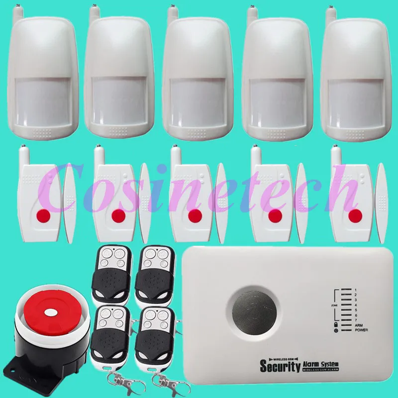 

New Wireless Anti-burglar GSM SMS Voice Alarm System Auto dial remote APP controlled security alarm system better alarm sensor