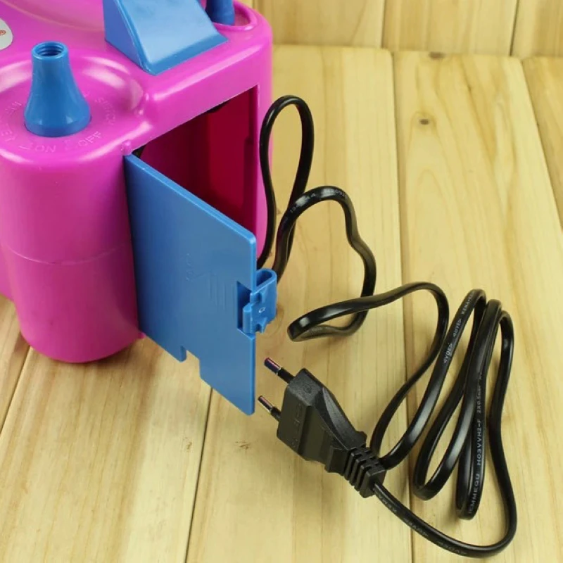 600W Pink Portable High Power Electric Balloon Pump Twin Nozzles Inflator Air Blower