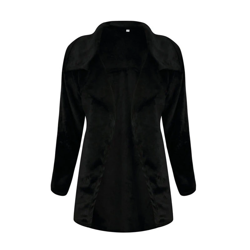 Элегантное женское пальто из искусственного меха, новая осенняя зимняя теплая куртка, женская мягкая плюшевая меховая верхняя одежда, повседневное пальто большого размера XXXL